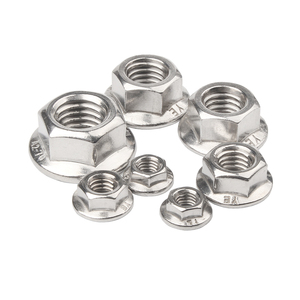 Écrou <span class=keywords><strong>à</strong></span> bride en acier au carbone haute résistance, zingué, filetage métrique, fixations antidérapantes pour profilés en aluminium et assemblages mécaniques - Product Image 1