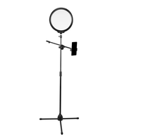 WF FL-12RF Lumière d'appoint plate de 12 pouces avec support au sol de 55 pouces, éclairage doux plein écran pour l'enregistrement vidéo, le maquillage et la diffusion en direct