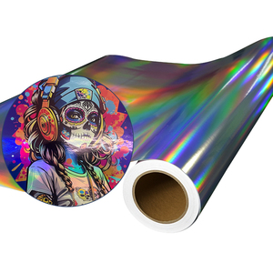 <span class=keywords><strong>Vinyle</strong></span> adhésif holographique PVC <span class=keywords><strong>imprimable</strong></span> pour publicité automobile, effet arc-en-ciel brillant - Product Image 1