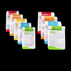 Self-Adhesive <strong>OPP</strong> Poly Ziplock Plastic <strong>Bag</strong> for Earphone Accessories &amp; USB Cable Storage Zipper <strong>Bag</strong> Packaging Mylar Packaging <strong>Bag</strong> - Product Image 1