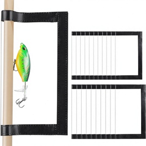 <span class=keywords><strong>MAQUITA</strong></span> 20PCS Housses transparentes en PVC pour leurres de pêche, protection des animaux domestiques, sécurité des pêcheurs, rangement des hameçons tranchants 10L - Product Image 1