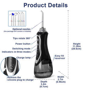 <span class=keywords><strong>Irrigador</strong></span> de agua <span class=keywords><strong>Dental</strong></span> eléctrico recargable por USB, con tanque de agua, portátil, de buena calidad, novedad de 2023 - Product Image 3