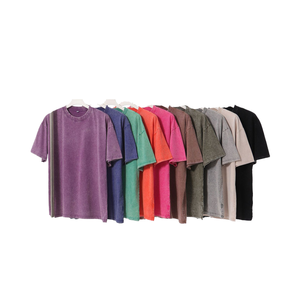 เสื้อยืดบ็อกซี่ขนาดใหญ่พิเศษผ้าคอตต้อน100% พื้นสำหรับผู้ชายแบบกำหนดเองสหรัฐอเมริกา - Product Image 4