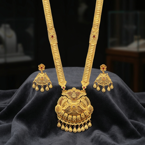 ชุดเครื่องประดับสำหรับงานแต่งงานแบบโบราณสร้อยคอยาวทำจากไมโครโกลด์14K 18K 24K ชุดเครื่องประดับยาวชุบทองทองเหลือง - Product Image 4
