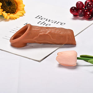 YPM TPE Penisvergrößerer für Männer <span class=keywords><strong>Penis</strong></span>-Hülle Männlicher Penisvergrößerer Penisring Erwachsenen-Sexspielzeug Vergrößerungs-Kondom - Product Image 5