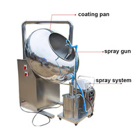 Machine à polir les chocolats et bonbons avec revêtement en acier inoxydable haute efficacité pour le revêtement des cacahuètes, noix de cajou et amandes