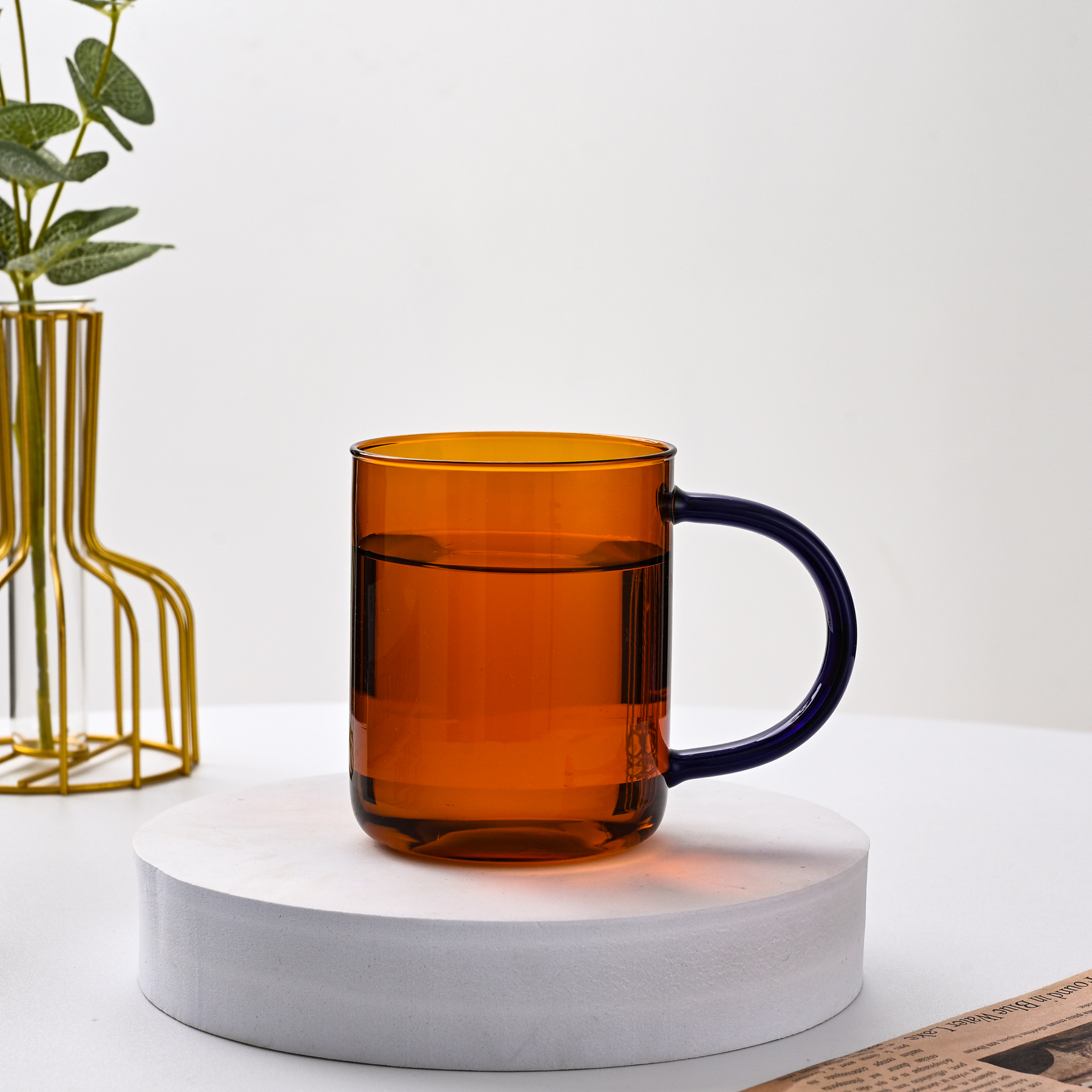 16oz Glass Coffee Cups with Handle - Eco-Friendly & Durable