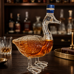 Botella de Whisky/<span class=keywords><strong>Vodka</strong></span> de 350ml con Diseño Único en Forma de Ganso, de Vidrio Borosilicato de Alta Calidad, Venta al Por Mayor - Product Image 1