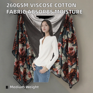 Tissu tricoté en mélange viscose-coton 260 g/m², absorbe la transpiration et l'humidité, base brossée simple face pour l'automne et l'hiver - Product Image 2