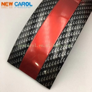 Carbon Fiber Look Với TRIM Cửa Xe <span class=keywords><strong>Sill</strong></span> Chùi Tấm Pedal Bảo Vệ Bumper Bảo Vệ Dải Tự Động Phụ Kiện Dán Xe - Product Image 5