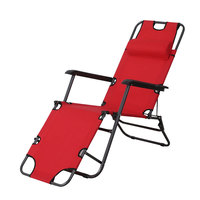 Chaises longues de plage pliantes modernes et durables en métal pour l'extérieur