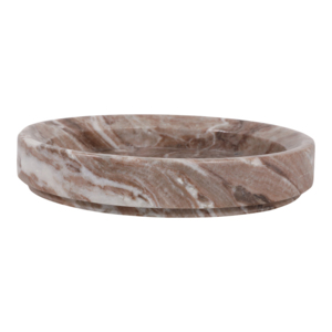 Ciotola decorativa rotonda in marmo lucido per centrotavola da caffè, decorazione per bancone cucina - Product Image 3