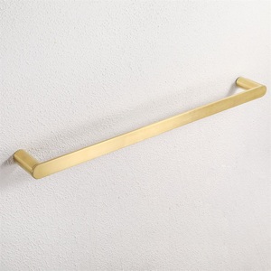 MAXERY <span class=keywords><strong>Leslie</strong></span>-Porte-serviettes simple en acier inoxydable et laiton satiné, design moderne et luxueux, antirouille, pour la salle <span class=keywords><strong>de</strong></span> bain. - Product Image 4