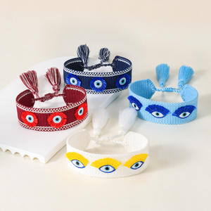 Bracelet à breloques de bohème américain européen fait à la main diamant taille Asscher créatif oeil du diable gland brodé forme papillon - Product Image 4