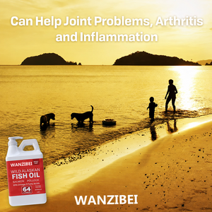 WANZIBEI Olio di Pesce per Cani, <span class=keywords><strong>Salmone</strong></span> Selvaggio dell'Alaska, Omega 3 EPA DHA, Integratore Liquido Senza Additivi, Completamente Naturale, Senza Cereali, Sostenibile - Product Image 4