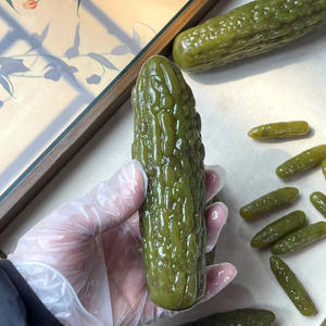 Pepino encurtido de jade verde al por mayor, tallado a mano, piedra curativa, pepino ácido tallado a mano para regalo DIY - Product Image 4