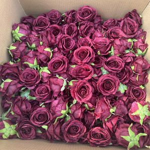 IFG Florist Cabezas de flores artificiales Cabeza de rosa de terciopelo artificial para arreglos de boda - Product Image 5