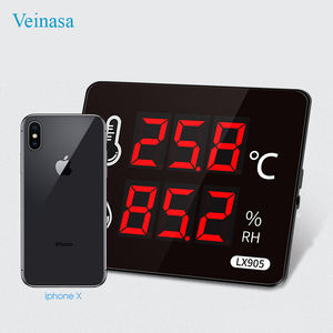Veinasa-HEC-106 Termometro Digitale Personalizzabile con Sonda Integrata, Display LED a Schermo Grande e Allarme per Misurazioni di Temperatura e <span class=keywords><strong>Umidità</strong></span> - Product Image 5