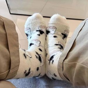 Mùa Đông Vui Dễ Thương Ấm Cúng Fluffy Mờ Theo Chủ Đề Động Vật Ấm Bò Crew Vớ Cho Phụ Nữ - Product Image 4