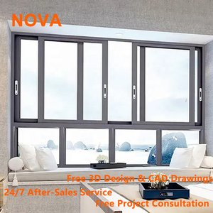 Finestre Scorrevoli in Alluminio a Doppio Vetro NOVA, Certificate NFRC, con Taglio Termico <span class=keywords><strong>per</strong></span> Progetti Residenziali e Ville - Product Image 1
