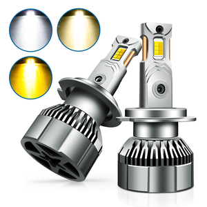 Bombillas Led que cambian de Color H8 H9 H11 H16, bombillas Led para faros delanteros de coche, Bombilla Led para faros delanteros H4 3000K 4300K 6000K, coche de 3 colores - Product Image 4