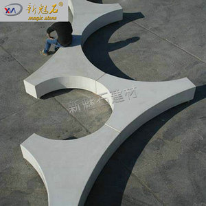New Magic Stone Y-Shaped Combination Bench GRC Concrete Tree Pit Seat Modern Design Outdoor Patio Benches - Product Image 2