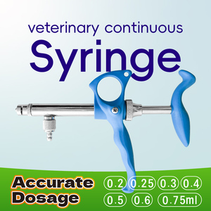 पशु निरंतर सिरिंज 7 निश्चित खुराक सिरिंज पोल्ट्री 0.2 ट्यूब के साथ ~ 0.7cc - Product Image 2