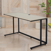 Bureau convertible moderne pour la maison et le bureau, avec étagère, table réglable en hauteur, design élégant en bois et panneaux, structure en métal, garantie 1 an
