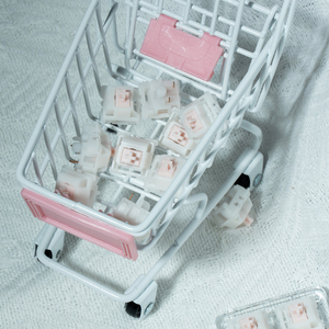 Interrupteur linéaire <span class=keywords><strong>GATERON</strong></span> X UKEEBS Snowy <span class=keywords><strong>Pink</strong></span>, matériau POM, pré-lubrifié, 5 broches SMD RGB, pour clavier mécanique de jeu personnalisé DIY - Product Image 4