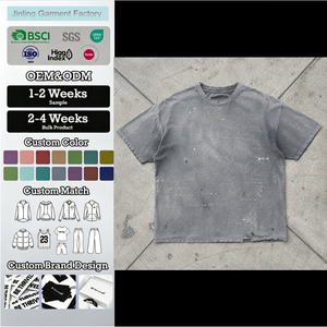 T-shirt en coton ample et unisexe, style streetwear, avec un motif estival joyeux d'inspiration européenne et américaine - Product Image 1
