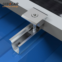 UISOLAR Prix usine Mini rail de montage PV en aluminium, structure de support courte pour toiture solaire