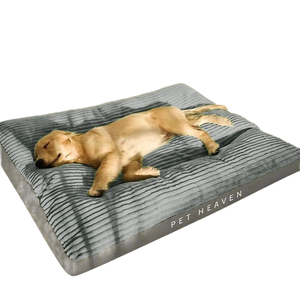 럭셔리 코듀로이 애완 동물 침대 큰 크기 직사각형 개 잠자는 매트 녹색 단단한 패턴 커버 PP 면 봉제 필링 따뜻한 개집 소파 - Product Image 4