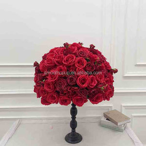 Décoration de mariage, boules florales artificielles, roses rouges en <span class=keywords><strong>soie</strong></span>, jacinthes, centre de table, arrangement floral - Product Image 2