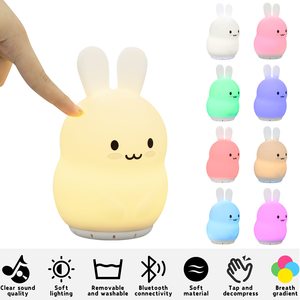 Décoration créative pour chambre à coucher lampe Bt haut-parleur en forme de flamme haut-parleur de chargement en Silicone <span class=keywords><strong>veilleuse</strong></span> apaisante pour bébé - Product Image 2