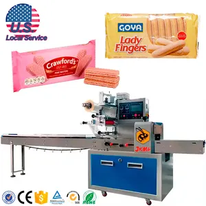 Full Automatic Biscuit Cookies Packing Machine For Small Business Wafer Biscuit Packing Machine Finger Cookie Packing Machine