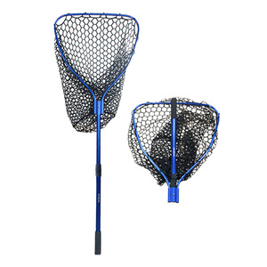 Filets de pêche avec cadre télescopique en alliage d'aluminium, poignée en caoutchouc, nylon chinois, maille en silicone - Product Image 2