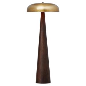 Lámpara de Pie Moderna E27 con Base de Madera en Forma de Cono, Pantalla de Bronce, Fuente de Luz LED de Alto CRI 90, Iluminación para Sala de Estar - Product Image 5