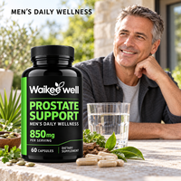 Capsules en gros sous marque privée de Palmier nain, Graines de citrouille et Extrait de Pygeum 850mg pour le soutien de la prostate masculine, la santé urinaire et la vessie