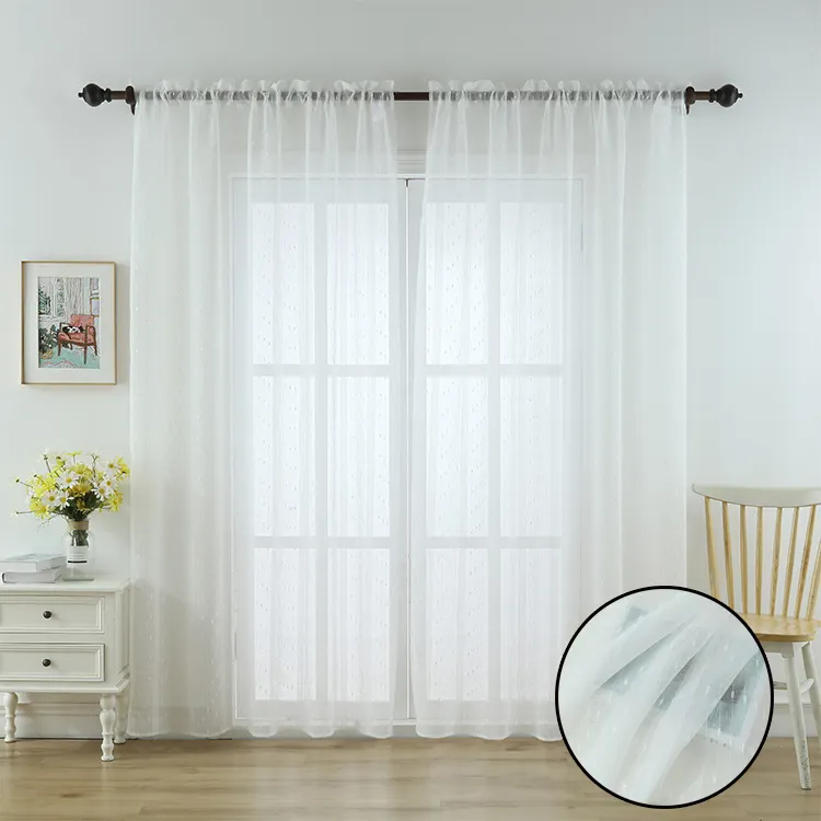 Недорогие простые дизайнерские льняные прозрачные Занавески в белую полоску, тюлевые шторы, современные оконные шторы для гостиной