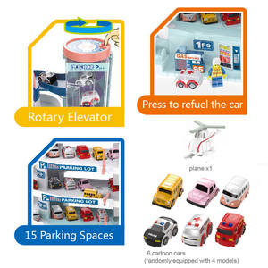 Lumière de musique électrique Super Auto voiture arrêt véhicules <span class=keywords><strong>Parking</strong></span> bâtiment Lot jouet foy enfants - Product Image 2