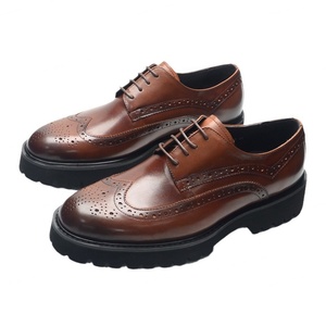 Zapatos Derby Marrones de Lujo Hechos a Mano con Cuero de Grano Completo, con Cordones, Transpirables, Ligeros, con Suela de Goma Antideslizante y Versátiles - Product Image 2