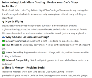 طلاء زجاجي سائل ذاتي التسوية من Careef لإصلاح بهتان طلاء السيارة الناتج عن الشمس، صلابة عالية ولمعان فائق للطلاء الباهت - Product Image 5