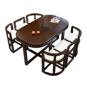 Ensemble <span class=keywords><strong>table</strong></span> <span class=keywords><strong>à</strong></span> <span class=keywords><strong>manger</strong></span> et chaise en bois massif, <span class=keywords><strong>petite</strong></span> <span class=keywords><strong>table</strong></span> en marbre, moderne et simple pour 6 <span class=keywords><strong>personnes</strong></span> - Product Image 4