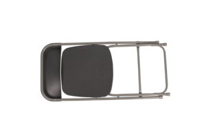 Chaise pliante en plastique gris à dossier plat, durable, confortable et légère, idéale pour les espaces de bureau modernes, les écoles et les événements sociaux - Product Image 6