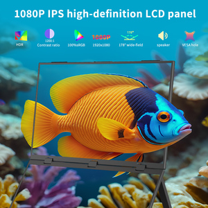 Hgfrtee 18.5 Inch Màn Hình Kép Di Động Hiển Thị Có Thể Gập Lại 1080P Màn Hình Loại C HD-MI Kép Di Động Màn Hình Cho Chơi Game & Văn Phòng - Product Image 4