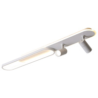 Plafonnier LED moderne et minimaliste, design bande lumineuse, télécommandé, trois couleurs changeantes, montage en surface, pour salons