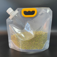 Bolsa de Plástico Impresa Personalizada con Boquilla y Asa para Alimentos, Bolsa de Embalaje Líquido de Gran Capacidad, Flexible, para Granos, Frijoles y Arroz