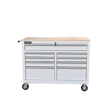 Armoire à outils robuste à 6 tiroirs, chariot à outils roulant avec plateau en bois pour garage et atelier