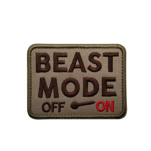 Grosir mesin bordir BEAST MODE ON OFF menyenangkan moral patch dengan <span class=keywords><strong>Hook</strong></span> <span class=keywords><strong>Loop</strong></span> Fatener di belakang - Product Image 4