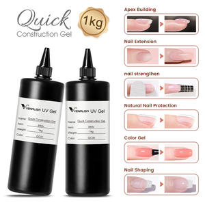 VENALISA UV GEL 1KG Gel de construcción rápida No-Wipe Long Wear Gel de uñas templado Esmalte OEM Bulk 1000ml Esmalte de uñas - Product Image 4